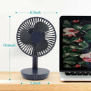 5 Speeds Battery Operated Usb Desk Fan, Whisper Quiet, W/ Portable Charger