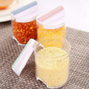 5pcs Portable Transparent Superimposed Spice Seasoning Jars Kitchen Supply