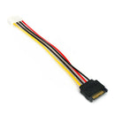 1* Male Female 4-pin Power Drive Adapter Cable to Molex IDE SATA 15-pin HOT