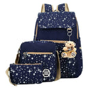 Girl Canvas Shoulder School Bag Backpack Travel Satchel Rucksack Handbag