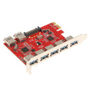 7-Port USB3.0 PCI-E PCI  Card Extension Adapter Card For Desktop PC