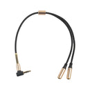 3.5mm 1 Male to 2 Female Y Splitter Stereo Extension Audio Cable New(Black)