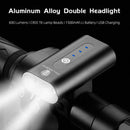 Flashlight For Bicycle Smart USB Rechargeable Front Lamp Cycling HeadlightB_kz