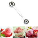 Stainless Steel Double Head Measuring Spoon Scoop Fruit Coffee Scoop For Ki Q1Q7