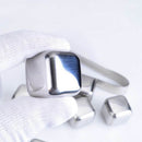 10Pcs/Lot 304 Stainless Steel Whiskey Ice Cubes Stones Glacier Cooler Drink