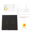 Light Switch 2-Way Touch Screen Wall Switch Single Black Switch A9Z4