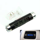 Portable 2 in 1 Car LCD Clip-on Digital Backlight Automotive Thermometer Clock