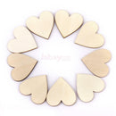 50x Love Heart Wood Cutout Plaque Sign 30mm Wood Craft Wedding Wood Tag