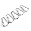 5Pcs Aluminum Screw Lock Carabiner Snap Hook Clip Camping Hiking Outdoor