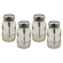 4 Pcs 80ml Empty Glass Push Down Press