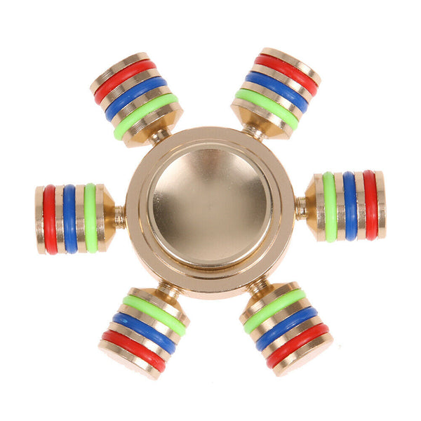 Hand Spinner Three Heads Six Arms Hexagonal Spiral DIY Finger Spinner #gib