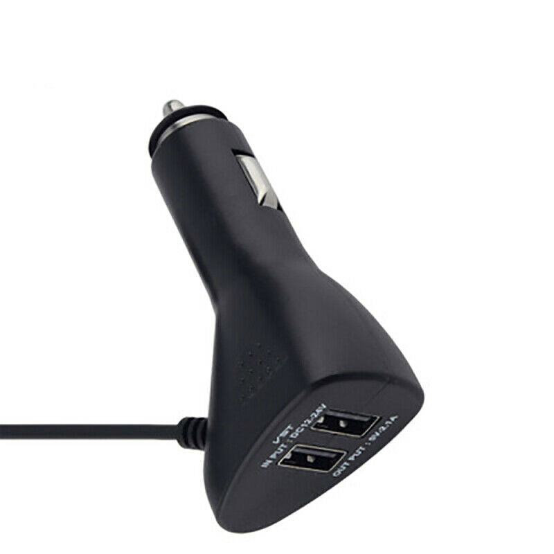 3 Way Triple Car Cigarette Lighter Socket Splitter LED Light+2 USB DC 12V MA493