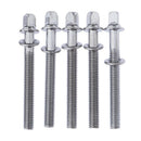 5 Chrome Drum Tension Rods 45/55/65/75mm for Tom Snare Build Repair 75mm