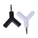 2Pcs 3.5mm Male to 2Female Stereo Audio Headphone Earphone Splitter Adapter