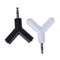 2Pcs 3.5mm Male to 2Female Stereo Audio Headphone Earphone Splitter Adapter