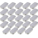 24 Rectangular Tin Cans with Screw Lid for Lip Balm,