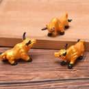 1PC 2021 New Year Fortune Cow Micro Landscape Ornaments Cattle Desktop Decor Hn