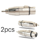 2pcs 3-Pin XLR Female to RCA Male Plug Audio Cable Cord Microphone Adapter