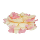 6Pcs Silk Peony Flower Heads for Wedding Hair Clip Corsage DIY Beige Pink