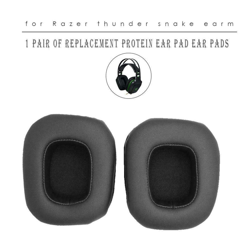 1 Pair Replacement Soft Protein Leather Ear Pads Cushions for Razer Tiamat