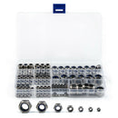 170Pcs/Set Lock Nuts Fastener M3/M4/M6/M8/M10/M12 Metric Thread Stainless S