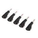5x 4mm Male Retractable Sheath Banana Plug Solder Connector Black