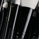 20Pcs Eyeshadow Makeup Brushes + 2Pcs Big Powder Blush Foundation Black