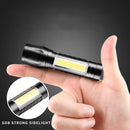 Portable T6 COB LED USB Rechargeable Zoomable Flashlight Torch Lamp Light Campin