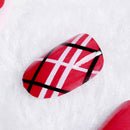 acrylic designer nail tips false red full cover nails art decor finger 24 ME