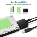 SATA to USB 3.0 2.5/3.5 HDD SSD Hard Drive Converter Cable Line Adapter