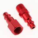 5pcs Red Quick Release Coupler Set 1/4" Air Hose Connector For Fitting NPT