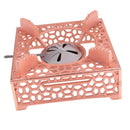 Outdoor Travel Camping Cooking Spirit Burner Alcohol Stove - Square red