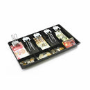 9 Grids Coin Money Plastic Storage Box Bill Cash Tray Organizer With Metal Clips