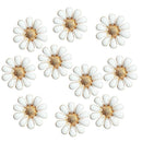 10x Daisy Flower Flatback Buttons Embellishment for DIY Phone Case 18mm