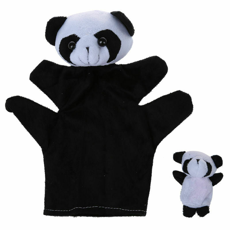 Panda Black and White Finger Puppet and Hand Puppet Z1B9
