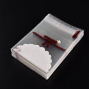 Wholesale 100ps white lace Self Adhesive Lots DIY Jewelry Seal Plastic Bags TO S
