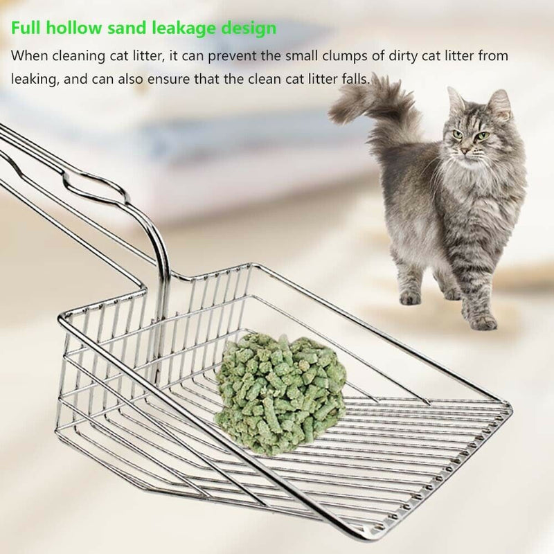 Durable Cat Litter Scoop Metal Waste Scooper Poop Pet Sand Shovel Cleaning Tools