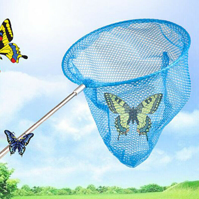 1pc Kids Telescopic Butterfly Net Extendable 34 Inches Colorful Fishing ToME