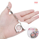 Loupe Folding Pocket 10X Magnifier Loupe Magnifying Glass Lens With Keychain  FT