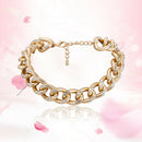 Punk Choker Necklace Rhinestone Hip Hop Thick Chunky Collar Women Jewelry A