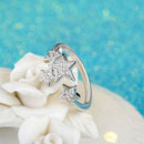 Elegant Star Diamond Ring Crystal Open Rings Wedding Party Jewelry For Wome U3U5