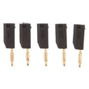 2mm Banana Unshrouded Stackable Plug Red Connector Insulated Black/Red 10PCS