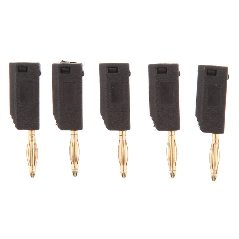 2mm Banana Unshrouded Stackable Plug Red Connector Insulated Black/Red 10PCS