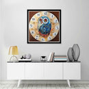 5D DIY Full Drill Diamond Painting Animal Wall Clock Cross Stitch Embroider