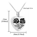 Rose Flower Cremation for Ashes Necklace Keepsake Pendant Jewelry Memorial G Gw
