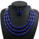 Ethnic Style Wedding Acrylic Jewelry Sets Beads Necklace Earring Bracelet S