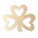 10pcs Hollow 3 Leaves Shamrock Wood Pendant DIY Ireland St.Patrick Decor A