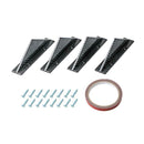 4PCS Carbon Fiber Car Bumper Shark Fin Splitter Diffuser Spoiler Lip Universal