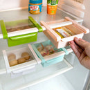 2pcs Slide Kitchen Fridge Freezer Space Saver Organizer Storage Rack (Pink)