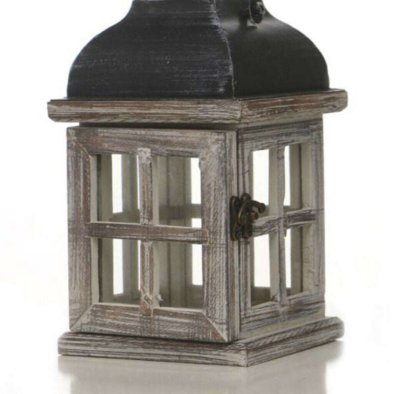 Retro Wooden Tower Candle Holder Tea Light Candlestick Wall Hanging Art 1